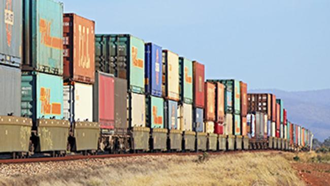 Double-stacked freight trains will go along the Inland Rail route. Photo: Australian Rail Track Corporation website.