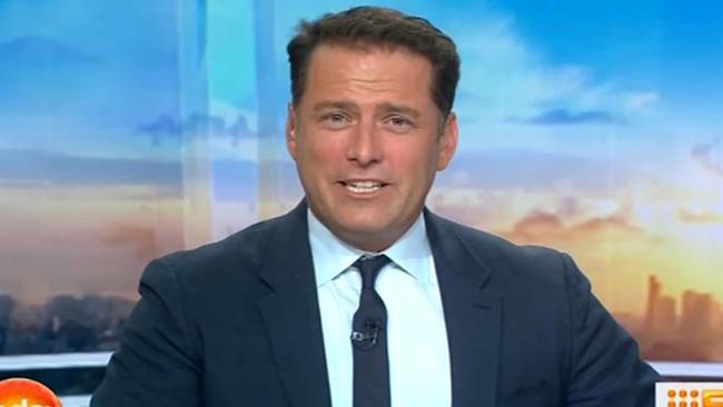 Karl Stefanovic thanks Lisa Wilkinson for her 10 years as co-host on Today. Picture: Today