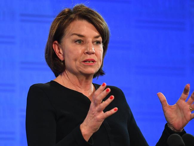 Australian Bankers' Association CEO Anna Bligh at the National Press Club in Canberra, Wednesday, July 26, 2017. (AAP Image/Mick Tsikas) NO ARCHIVING