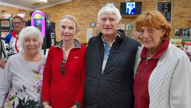 Rada McGregor with Cooloola Coast bowls club Sunday winners Alana Lomax, Allan Pearson and Lyn Gray.