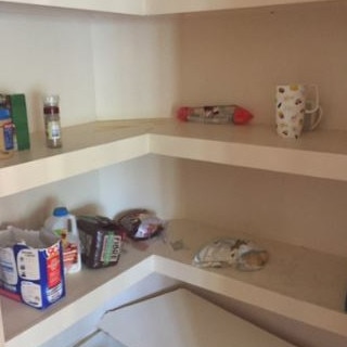 The kitchen pantry of a Gold Coast home where two teenage brothers live in residential care under Child Safety.