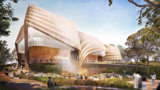 Artist impression of the Tarrkarri Aboriginal Art and Cultures Centre Design Picture: Diller Scofidio + Renfro and Woods Bagot