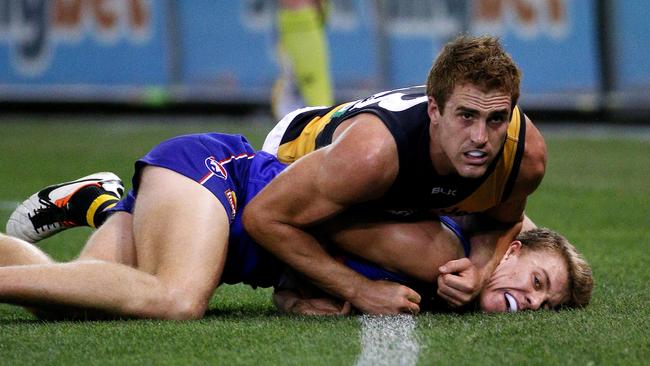 Daniel Jackson in action during his final AFL season in 2014. Picture: Colleen Petch