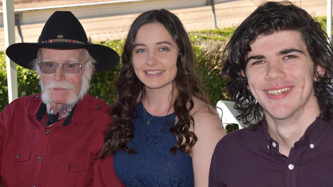 Bill Moore, Julia Moore and Saul Roberts at the 2022 Gympie RSL Club Cup race day.