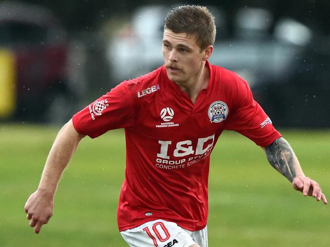 NPL soccer: North Geelong v Bulleen. No 10. Lochie McGrath for Nth Geelong.