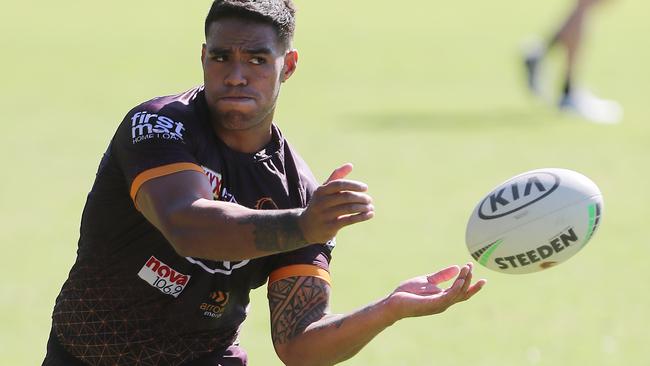 Broncos bosses have challenged Joe Ofahengaue to step up as a leader. Picture: Peter Wallis