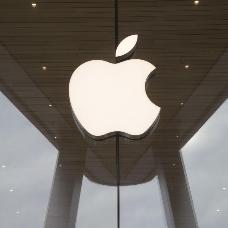 Like most businesses Apple has been impacted by the pandemic, closing stores around the world and delaying production of its next phones. Picture: AP / Mary Altaffer