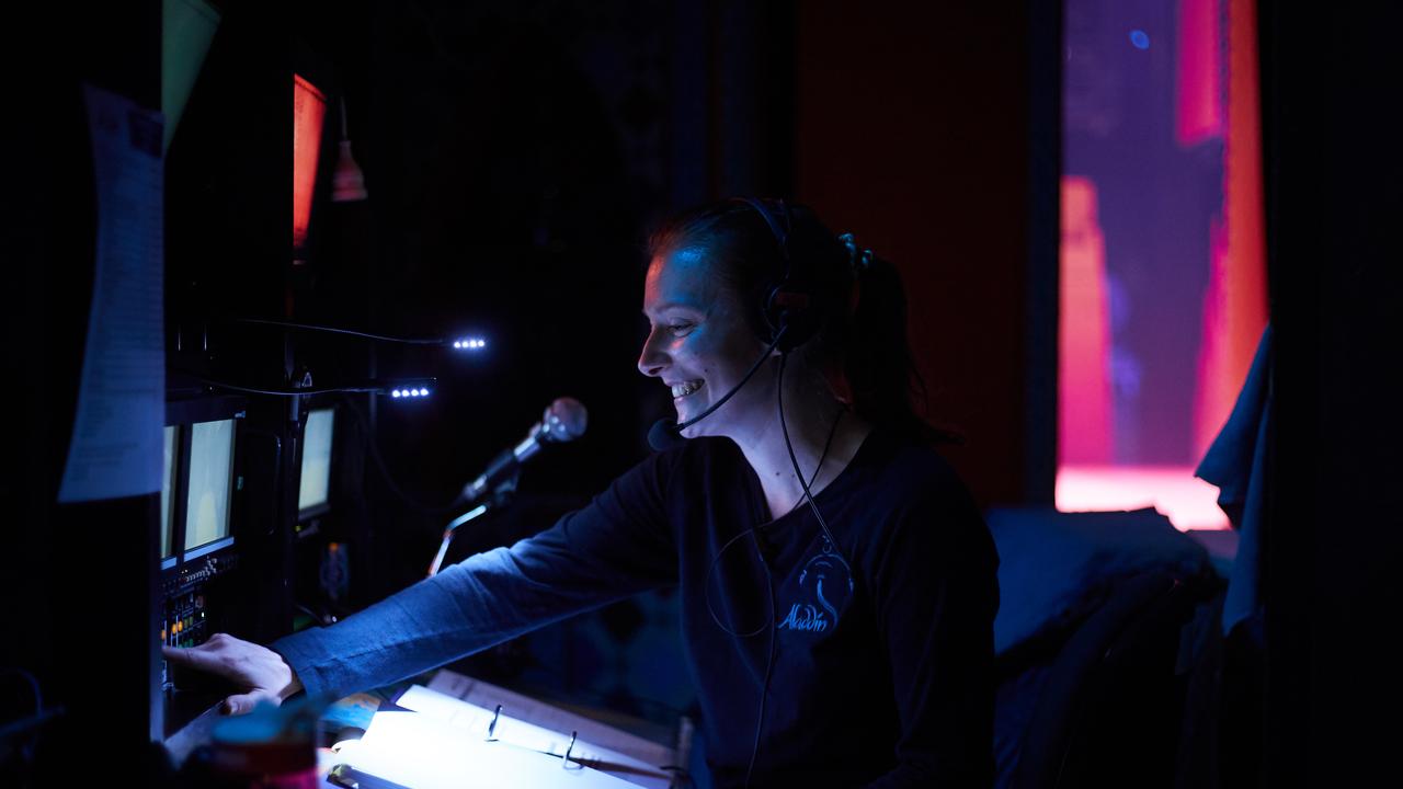 Behind the scenes at Disney's Aladdin at the Festival Centre in Adelaide, Wednesday, April 24, 2019. Picture: MATT LOXTON