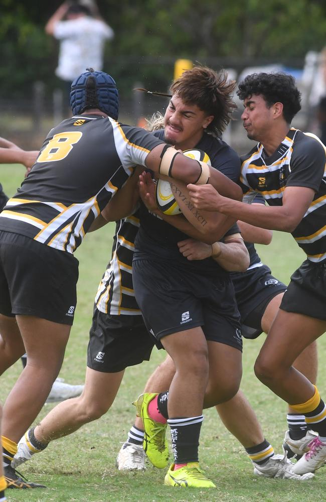 Tyrece Herniman. QLD Rugby Union State Championships (17-18 years boys) at the Townsville Sports Precinct. Friday May 23. Metro East against Capricorn. Picture: Evan Morgan