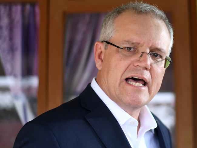 Real villain: Prime Minister Scott Morrison, pictured in Jakarta on Friday, plotted to overthrow Malcolm Turnbull ‘for months’ according to cabinet insiders. Picture: Lukas Coch/ AAP