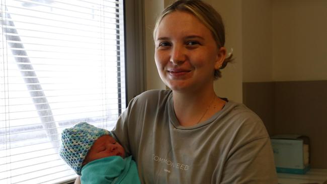 First-time mum Letesha Fyffe and her partner Ryan Dalzell, welcomed their son Hayze, on New Year’s Day, 2025. Photo: Catherine Duffy.