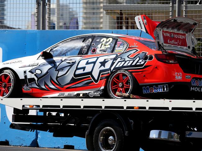 James Courtney had a bad day during Day 2, Saturday of the GC 660 through the streets of Surfers Paradise. Pics Adam Head