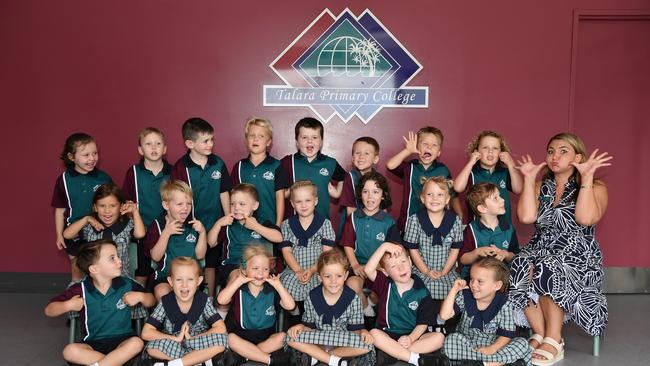 MY FIRST YEAR: Funny faces. Talara Primary College Preps. Picture: Patrick Woods.
