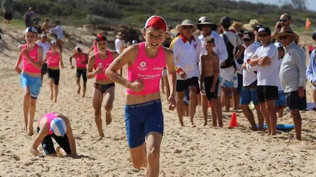 Coffs Harbour's Titan Barry placed third in the Under 12s 1km beach run at the State Championships at Newcastle. Picture: NSWSLS