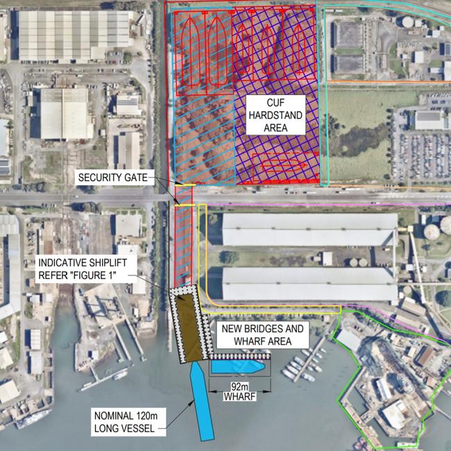 A new Cairns marine precinct infrastructure expansion business case has been revealed, flagging immense opportunities for expansion – including for Defence maintenance works. Picture: Supplied