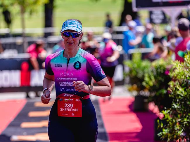 Competitors in the Ironman 70.3 Tasmania in Hobart Picture: Linda Higginson
