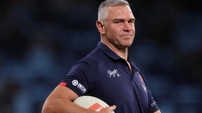 SYDNEY, AUSTRALIA - MARCH 30: Sydney Roosters assistant coach Jason Ryles during the round five NRL match between the Sydney Roosters and the Parramatta Eels at Allianz Stadium on March 30, 2023 in Sydney, Australia. (Photo by Mark Kolbe/Getty Images)