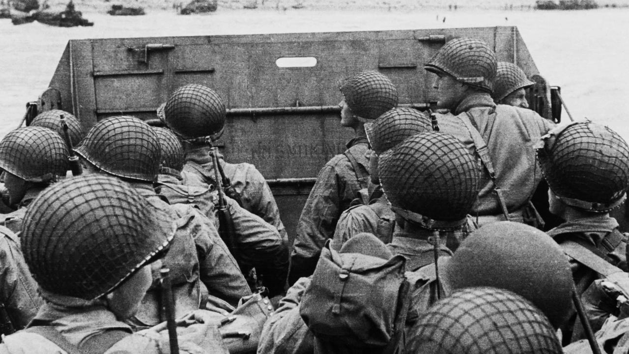 1st Lt Baskind was among the brave souls to storm the beaches of Normandy on D-Day. Picture: US National Archives / AFP