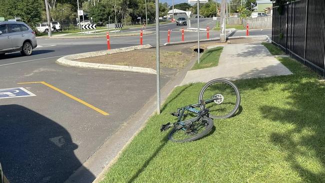 The alleged car thief staked out the car on an alleged stolen bike and upgraded to a Nissan Dualis on Monday afternoon. Picture: Supplied