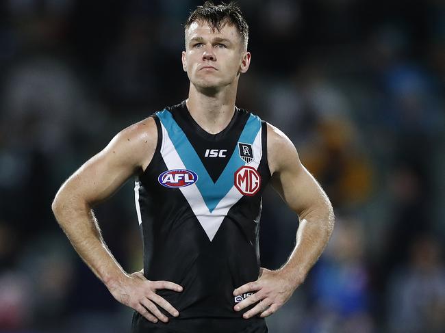 Port Adelaide star Robbie Gray is recovering from a deep cut to his lip. Picture: Getty Images