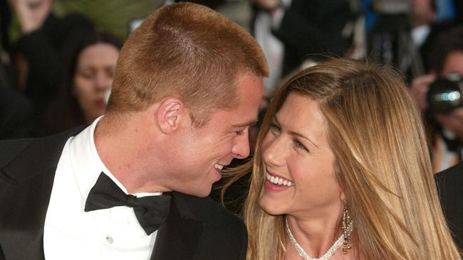 Brad Pitt and Jennifer Aniston’s wedding in 2000. Picture: Evan Agostini/Getty Images