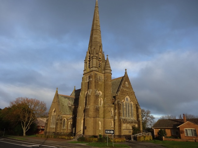 The Terang Presbyterian Church, where the funeral was held.