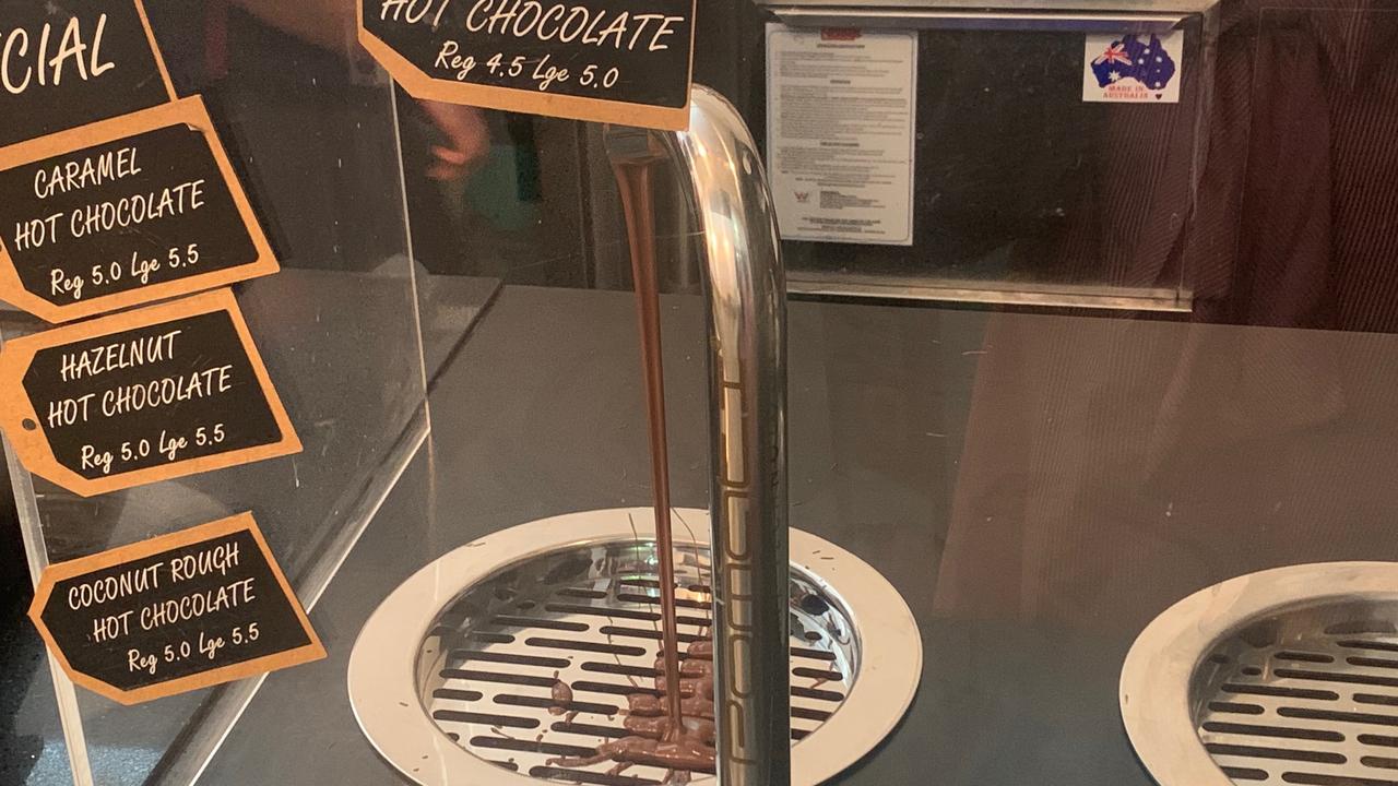 There is literally chocolate on tap at Melba’s chocolate factory.