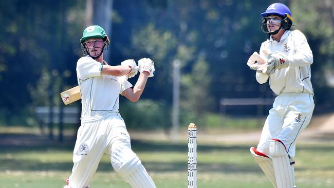 Brisbane Boys College batsman Ryan Atley. Picture, John Gass