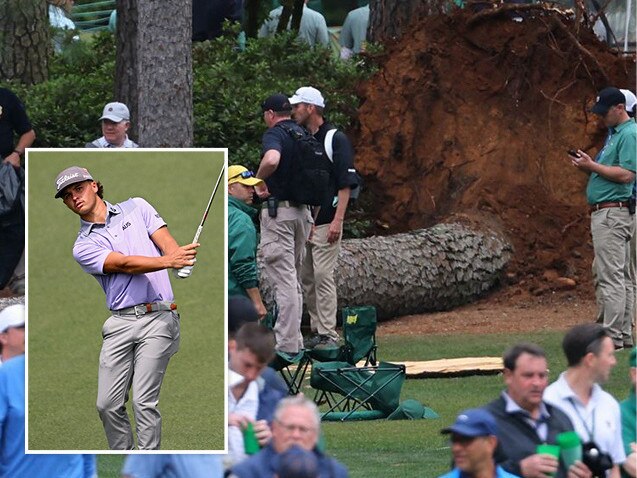 Harrison Crowe was nearby when three trees fell during wild weather at Augusta National.