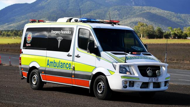 Queensland Ambulance Service `responded to the crash. Picture: Alix Sweeney