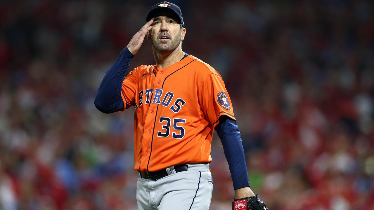 Houston Astros Starting pitcher Lance McCullers Jr. sits in the News  Photo - Getty Images