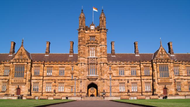 The main quadrangle building of the University of Sydney.