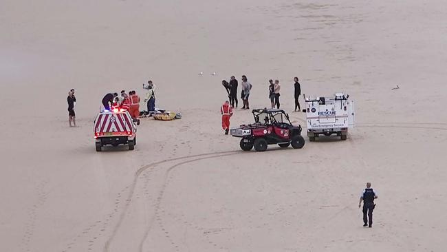 Mr Thompson died after his right arm was mauled by a great white shark while surfing on the NSW North Coast at Emerald Beach near Coffs Harbour. Picture: Frank Redward