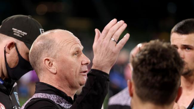 Ken Hinkley says his players are ready to be tested. Picture: James Elsby/AFL Photos via Getty Images