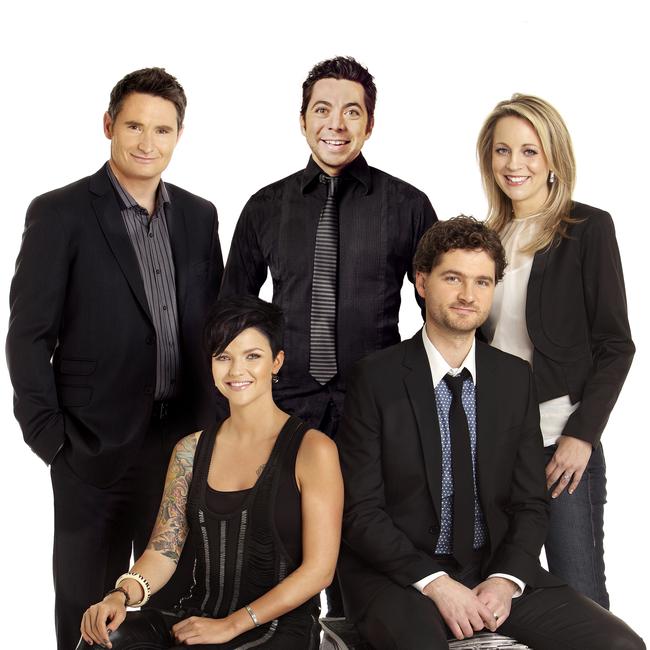 The early days: Bickmore with The Project’s season one panel, back in 2009.