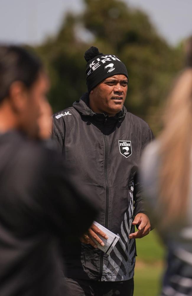 New Zealand women's coach Ricky Henry during the side's 2023 Pacific Championship campaign. Picture: Kiwi Ferns Facebook