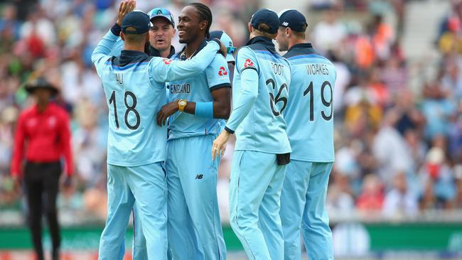 Jofra Archer is the centre of attention as England cruise to victory.