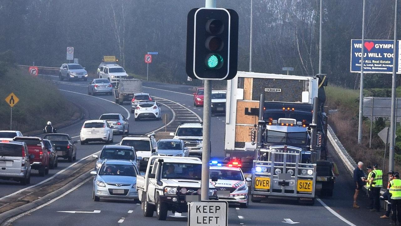 Bruce Highway Normanby Bridge Gympie bridge closure truck crash