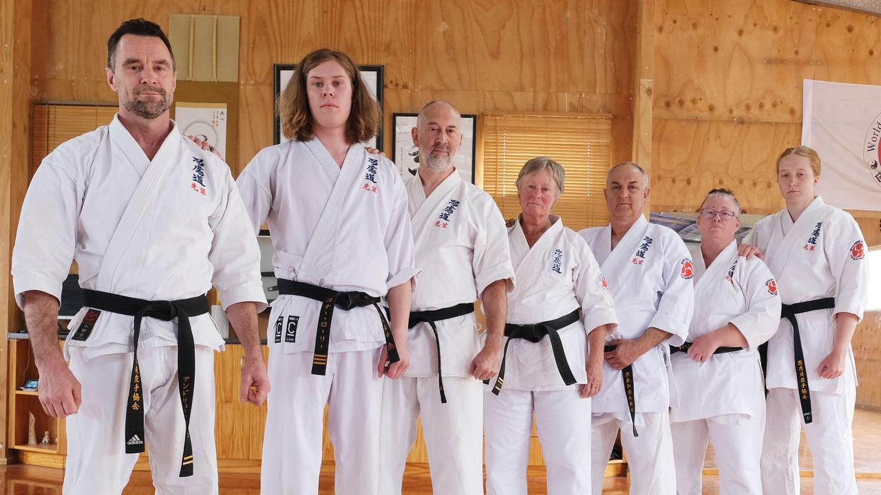 Shiryodo Karate instructors gathered at the dojo on Thursday to honour the life of Malcolm Ayles. Picture: Mark Wilson