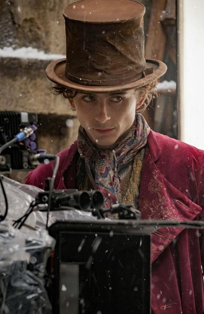 Watch out, there’s a spy about ... Timothée Chalamet as Willy Wonka in the 2023 origin story inspired by Roald Dahl’s novel and its movie adaptations.
