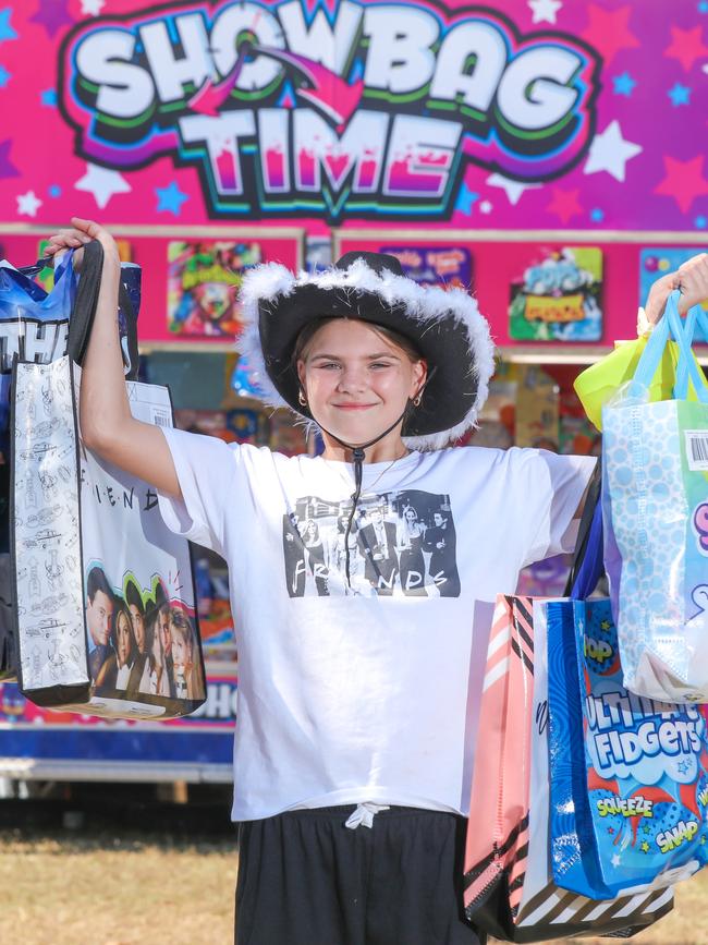 Helen Faint 11 enjoying day 1 of the Royal Darwin Show. Picture: Glenn Campbell