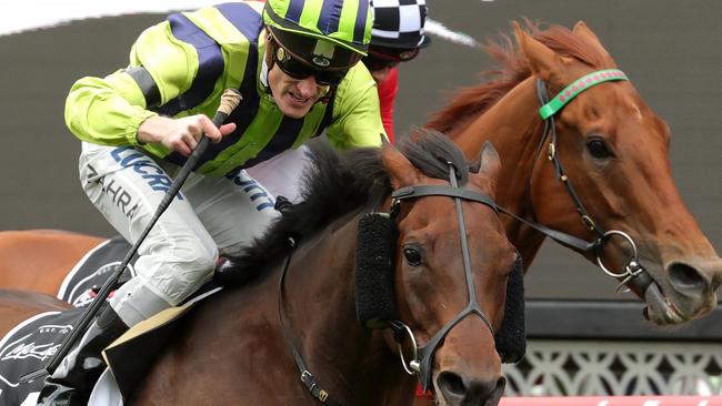 Ventura Storm takes out the Moonee Valley Gold Cup. Picture: AAP