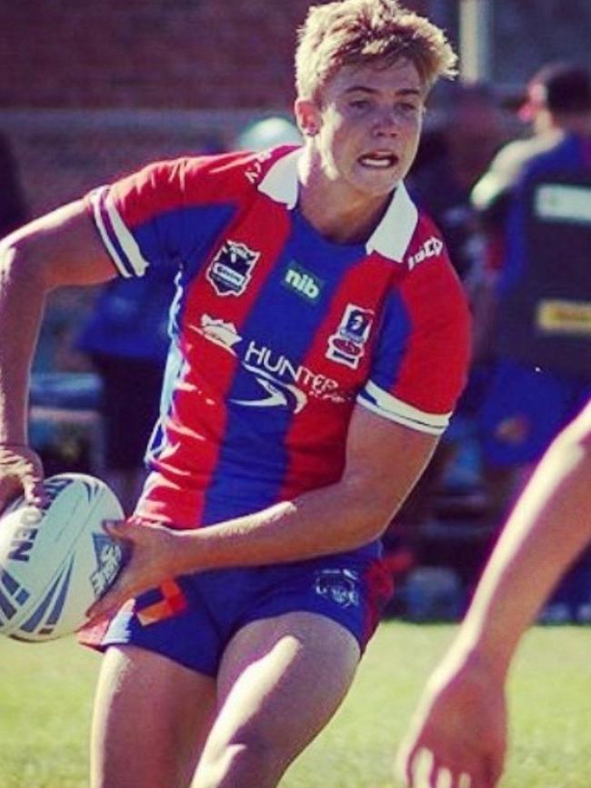 Young playing in the Newcastle Knights junior league.