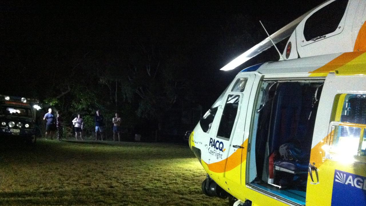 On Monday night, the Sushine Coast-based RACQ CareFlight Rescue crew braved strong winds to airlift a man, aged in his thirties, suffering a medical condition.



Photo Contributed