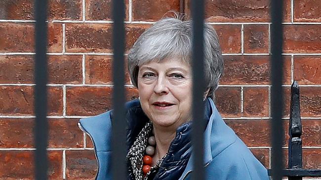 Theresa May leaves Downing Street. Picture: AFP.