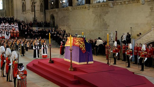 The Queen’s coffin will lie in state for four days (Photo by Christopher Furlong / POOL / AFP)