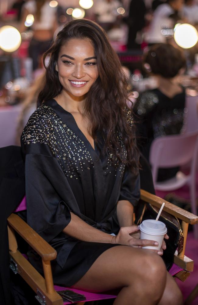 Pre-show, in hair and makeup. Picture: Invision/AP