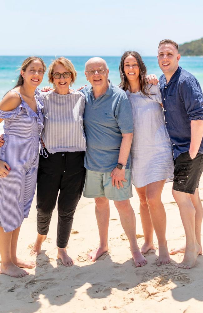 Sarah, Anne, Jake, Jess and Sam Landsberger on holiday in Noosa. Picture: Supplied