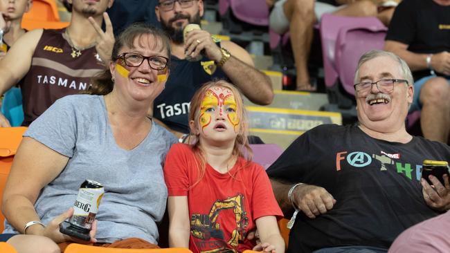 Fans at the Gold Coast Suns v Hawthorn AFL match at TIO Stadium. Picture: Pema Tamang Pakhrin