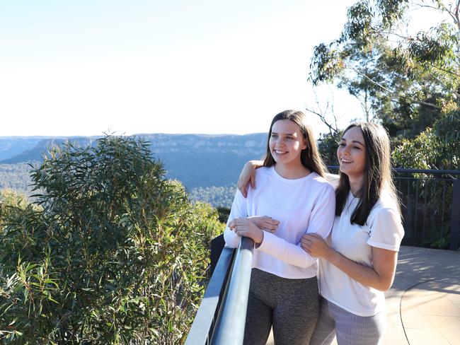 Savannah Curnow, 17 and her friend Abbey Frazer 21 from Blackheath love to disconnect by bushwalking. Picture: David Swift